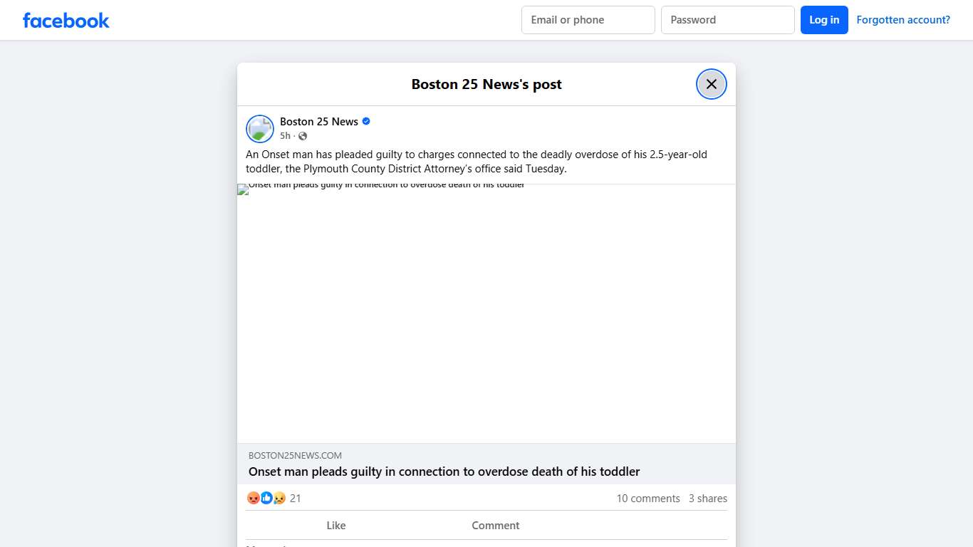 Boston 25 News - An Onset man has pleaded guilty to... | Facebook